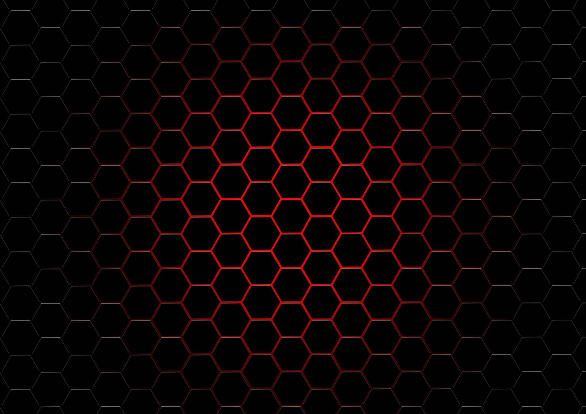Red Hexagonal Pattern on Black Background